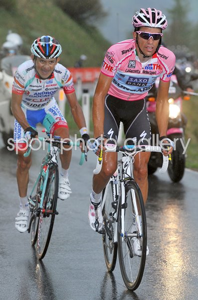 Alberto Contador Pink Jersey Stage 13 Giro 2011