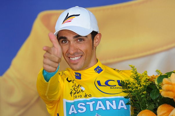 Alberto Contador Yellow Jersey Tour de France Stage 18 2010