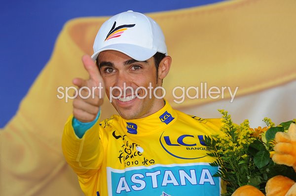 Alberto Contador Yellow Jersey Tour de France Stage 18 2010
