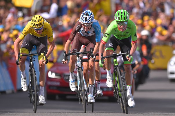 Froome,  Bardet & Uran Sprint Stage 17 Tour de France 2017