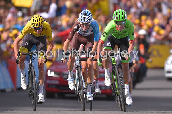 Froome,  Bardet & Uran Sprint Stage 17 Tour de France 2017