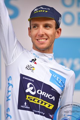 Simon Yates Great Britain White Jersey Stage 9 Tour de France 2017