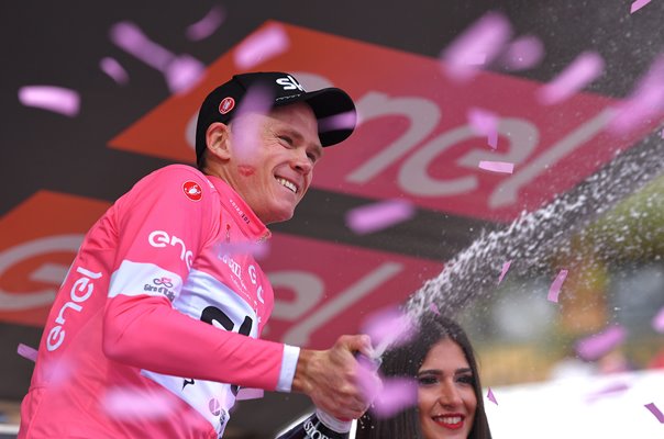 Chris Froome Sky Pink Jersey Giro Stage 19 2018