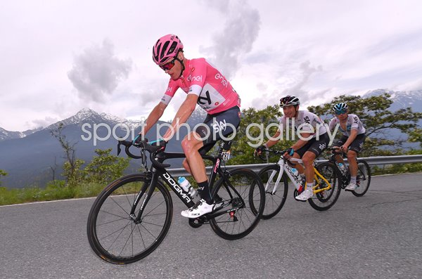 Chris Froome Pink Jersey Race Leader Stage 20 Giro 2018