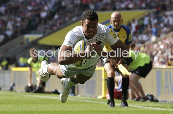 Nathan Earle Saracens scores v Exeter Chiefs Premiership Final 2018