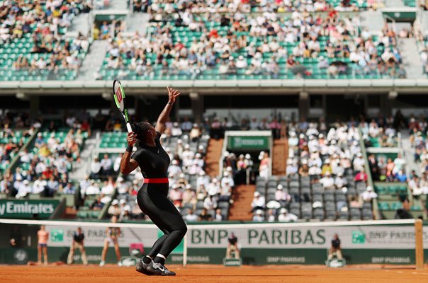 Serena Williams USA Serves French Open Paris 2018