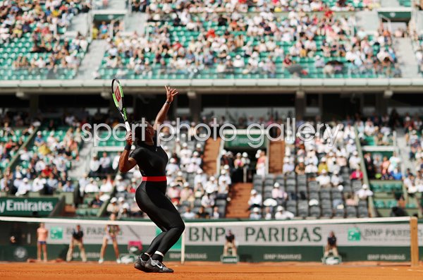 Serena Williams USA Serves French Open Paris 2018