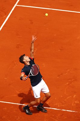 Dominic Thiem Austria serve 2018 French Open