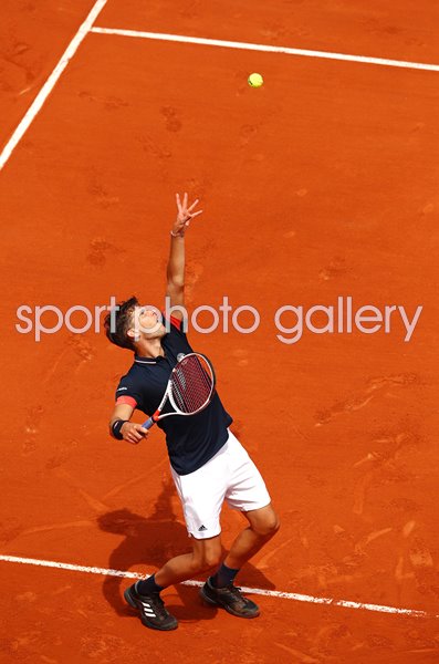 Dominic Thiem Austria serve 2018 French Open