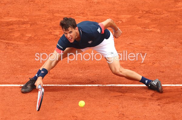 Dominic Thiem stretch forehand 2018 French Open