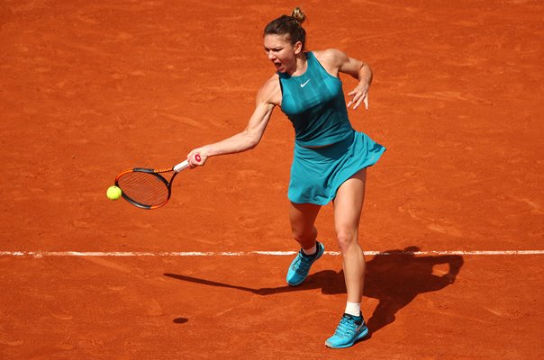 Simona Halep Romania Forehand 2018 French Open