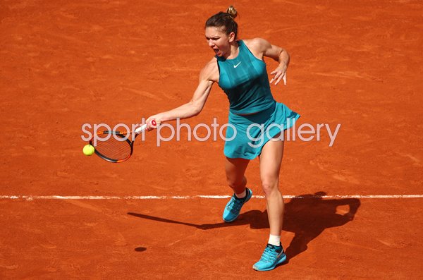 Simona Halep Romania Forehand 2018 French Open