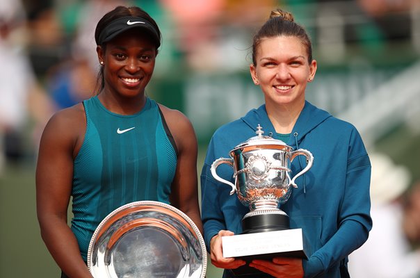 Winner Simona Halep & runner up Sloane Stephens 2018 French Open 