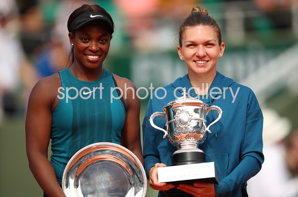 Winner Simona Halep & runner up Sloane Stephens 2018 French Open