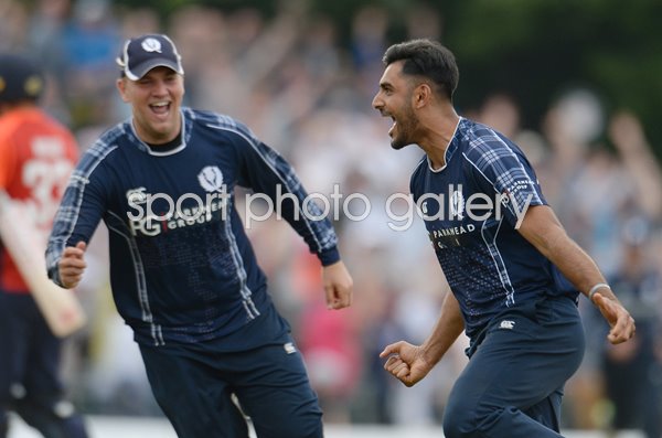 Safyaan Sharif Scotland beat England ODI Grange CC 2018