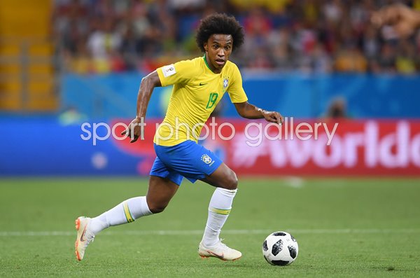 Willian Brazil v Switzerland World Cup Football 2018