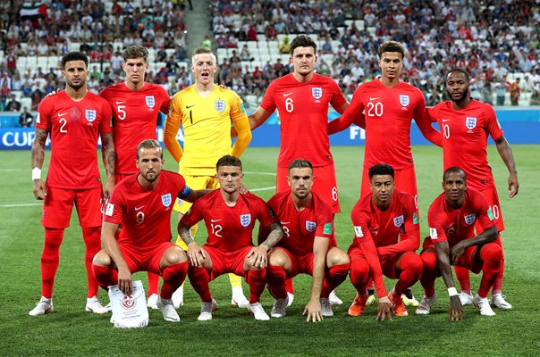 England team v Tunisia World Cup 1st Group Game 2018