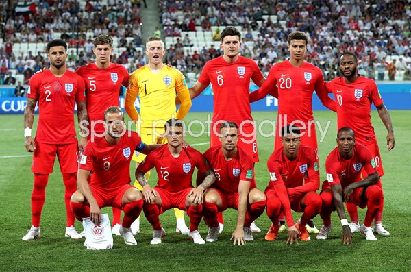 England team v Tunisia World Cup 1st Group Game 2018