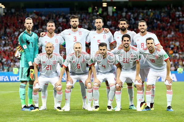 Spain team v Portugal Group B World Cup Russia 2018