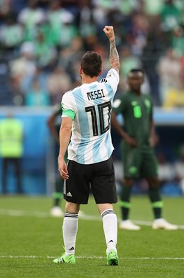 Lionel Messi Argentina number 10 v Nigeria World Cup 2018