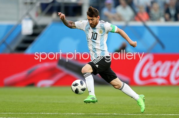Lionel Messi Argentina action v Nigeria World Cup 2018