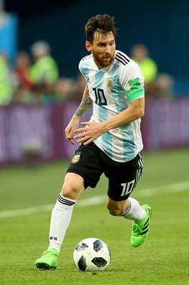 Lionel Messi Argentina v Nigeria St Petersburg World Cup 2018