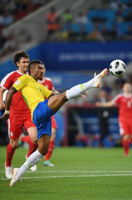 Paulinho Brazil scores v Serbia Group E World Cup 2018