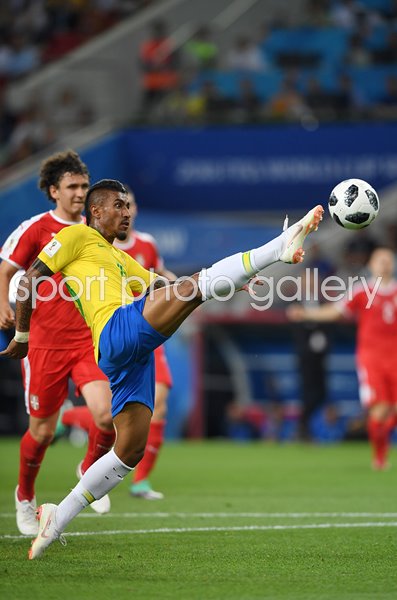 Paulinho Brazil scores v Serbia Group E World Cup 2018