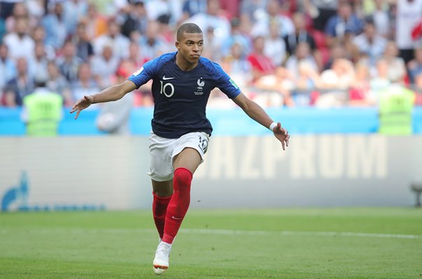 Kylian Mbappe France scores v Argentina World Cup 2018