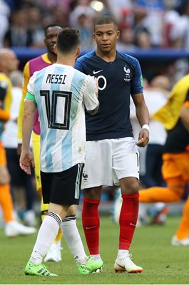 Kylian Mbappe & Lionel Messi France v Argentina World Cup 2018