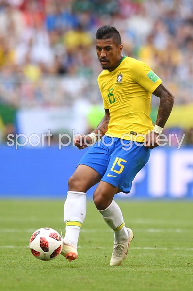 Paulinho Brazil v Mexico Last 16 World Cup 2018