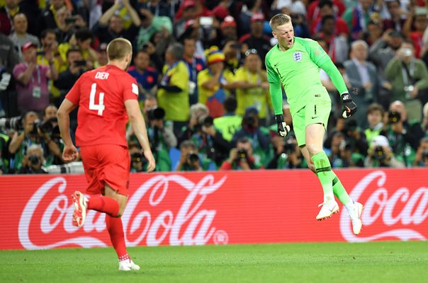 Jordan Pickford & Eric Dier England Penalty Heroes Last 16 World Cup 2018