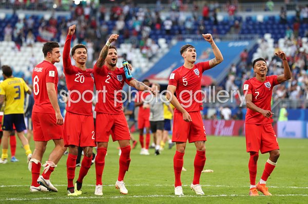 Dele Alli, Kyle Walker, John Stones & Jesse Lingard England World Cup 2018