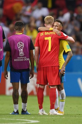 Kevin De Bruyne Belgium v Neymar Brazil World Cup 2018
