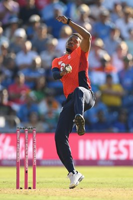 Chris Jordan England v India T20 International Cardiff 2018