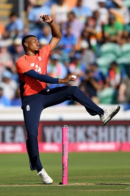 Chris Jordan England v India T20 Cardiff 2018