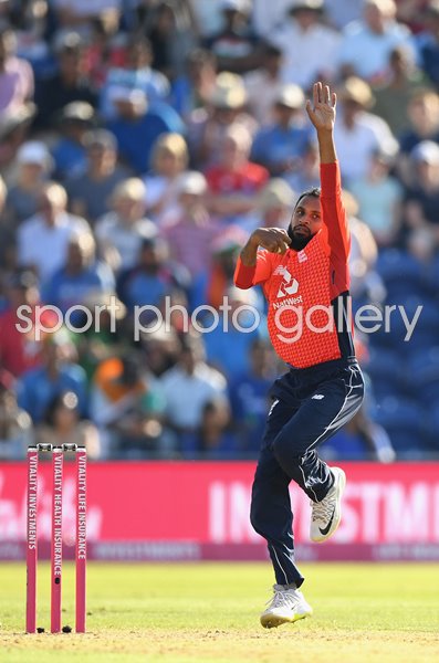 Adil Rashid England v India T20 Cardiff 2018