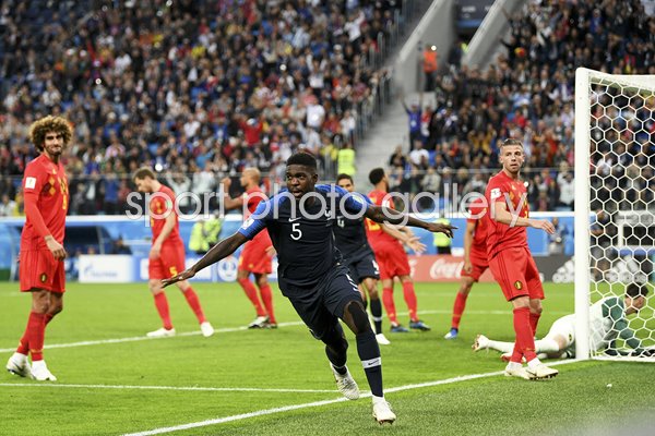 Samuel Umtiti Goal Belgium v France Semi Final 2018 World Cup