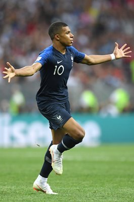 Kylian Mbappe France scores v Croatia World Cup Final 2018