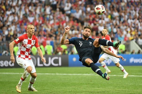 Olivier Giroud France v Croatia World Cup Final Moscow 2018