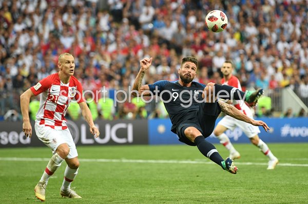 Olivier Giroud France v Croatia World Cup Final Moscow 2018
