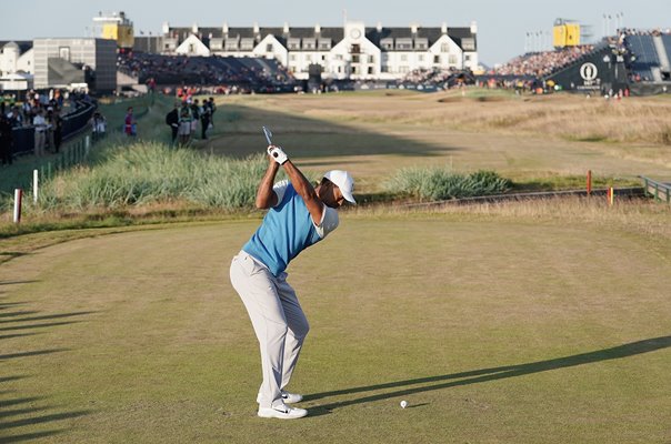 Tiger Woods 18th Tee British Open Carnoustie 2018