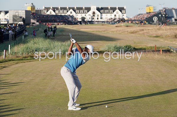 Tiger Woods 18th Tee British Open Carnoustie 2018