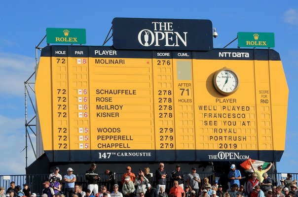 Francesco Molinari British Open Scoreboard Carnoustie 2018