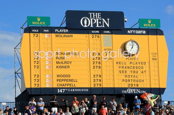 Francesco Molinari British Open Scoreboard Carnoustie 2018
