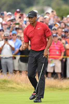 Tiger Woods Fist Pump Open Championship Carnoustie 2018