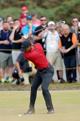 Tiger Woods USA Backswing British Open Carnoustie 2018