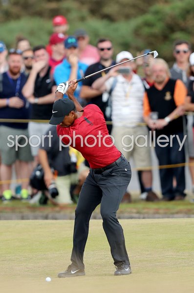 Tiger Woods USA Backswing British Open Carnoustie 2018