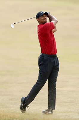 Tiger Woods USA Action British Open Carnoustie 2018