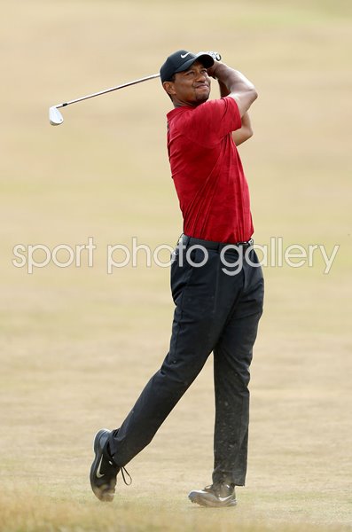 Tiger Woods USA Action British Open Carnoustie 2018